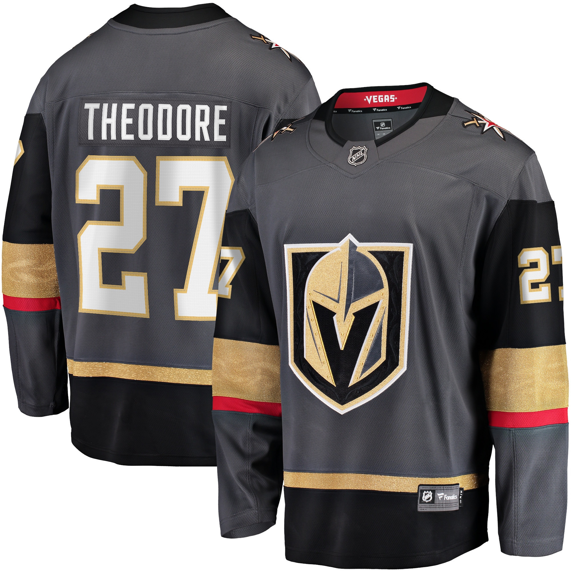 Shea Theodore Vegas Golden Knights Fanatics Branded Home Premier Breakaway Player Jersey - Gray Nhl