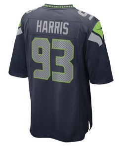 Shelby Harris Seattle Seahawks Game Player Jersey - College Navy