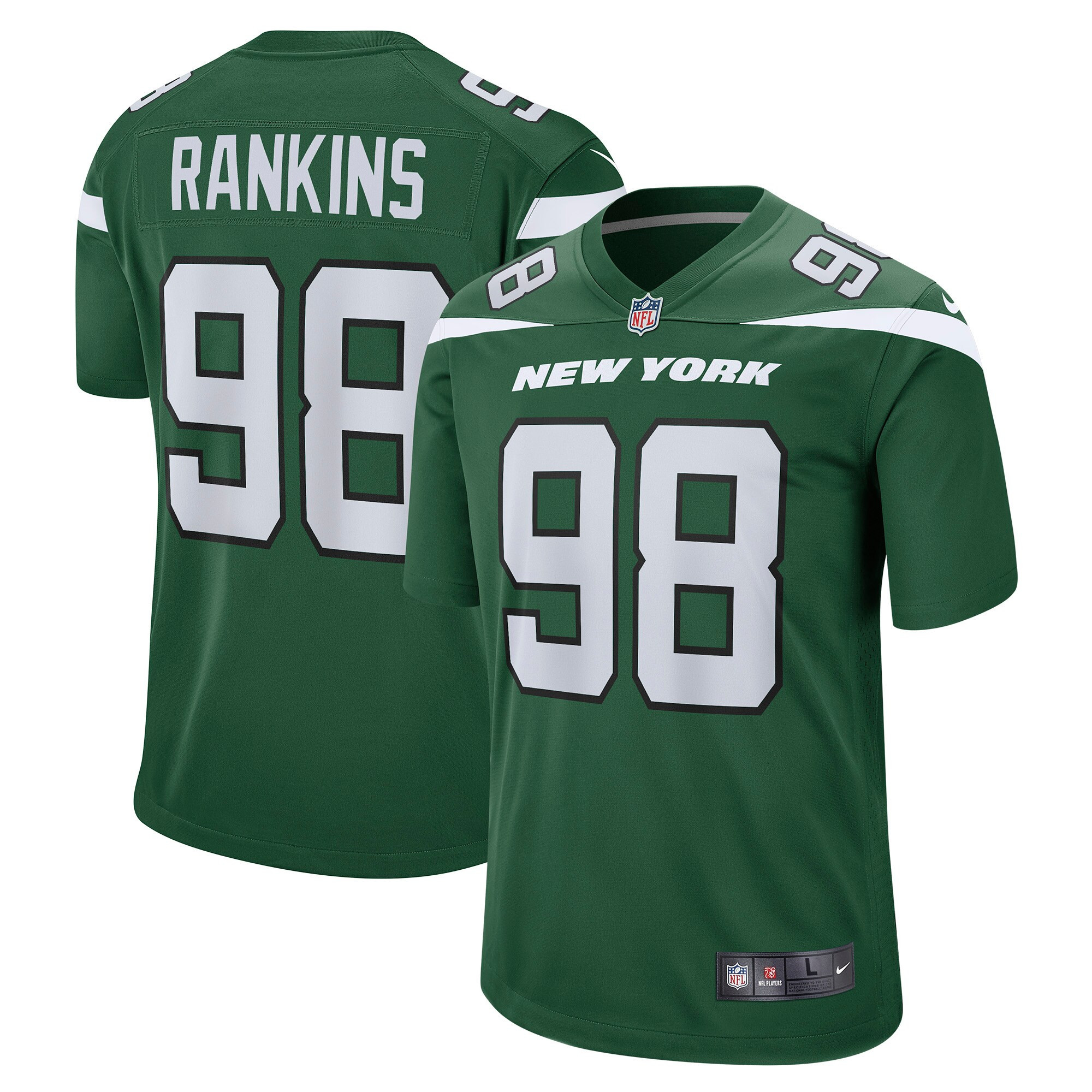 Sheldon Rankins New York Jets Game Jersey - Gotham Green Nfl