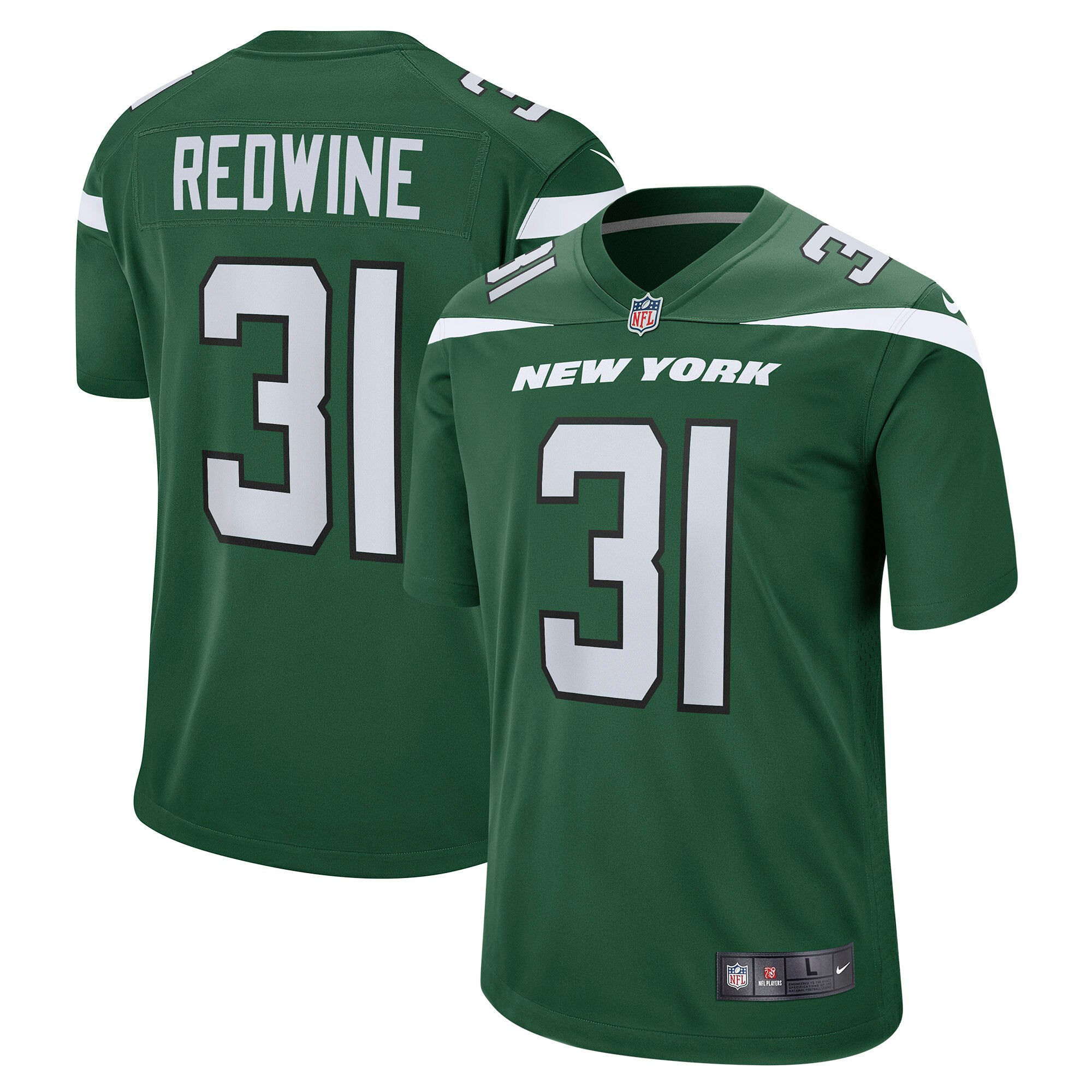 Sheldrick Redwine New York Jets Game Jersey - Gotham Green Nfl