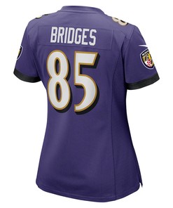 Shemar Bridges Baltimore Ravens Women's Player Game Jersey - Purple