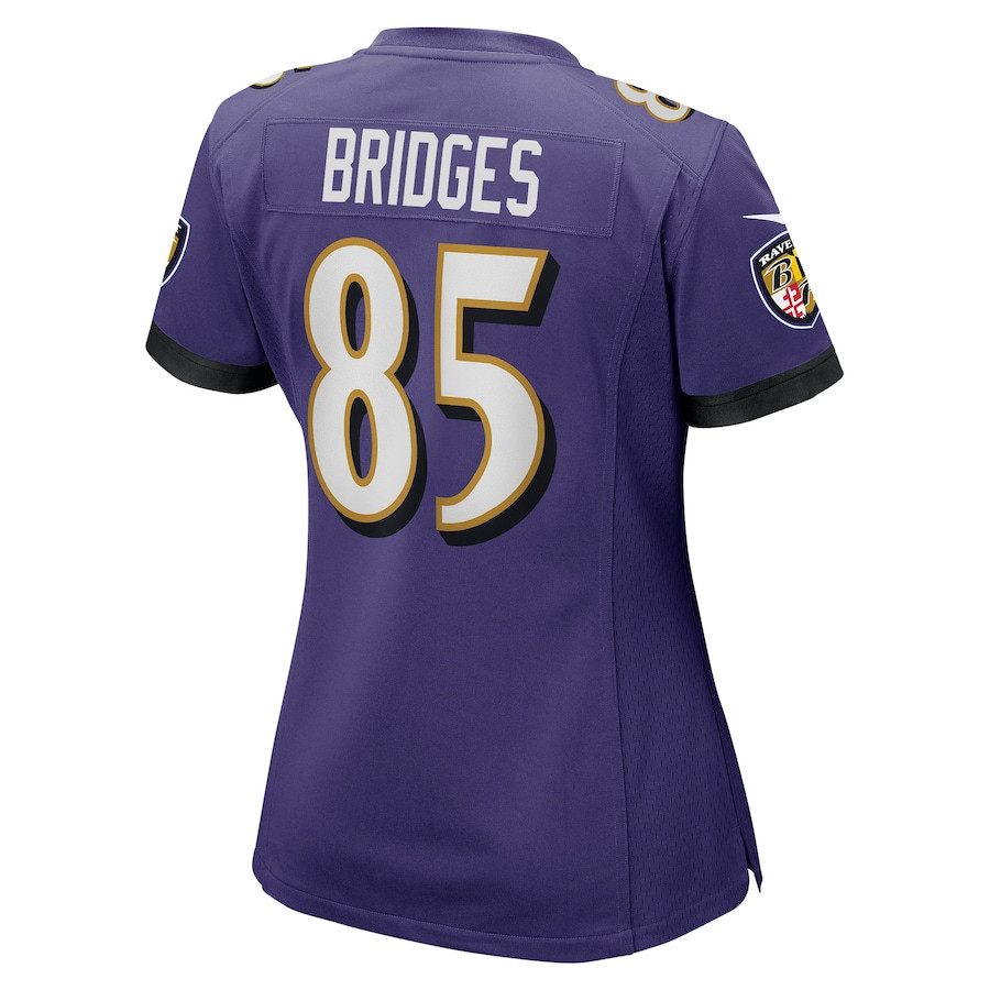 Shemar Bridges Baltimore Ravens Women's Player Game Jersey - Purple
