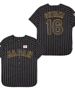 Shohei Ohtani 16 Mlb Legends Japan Natation Team Home Black Jersey Gift For Ohtani Fans