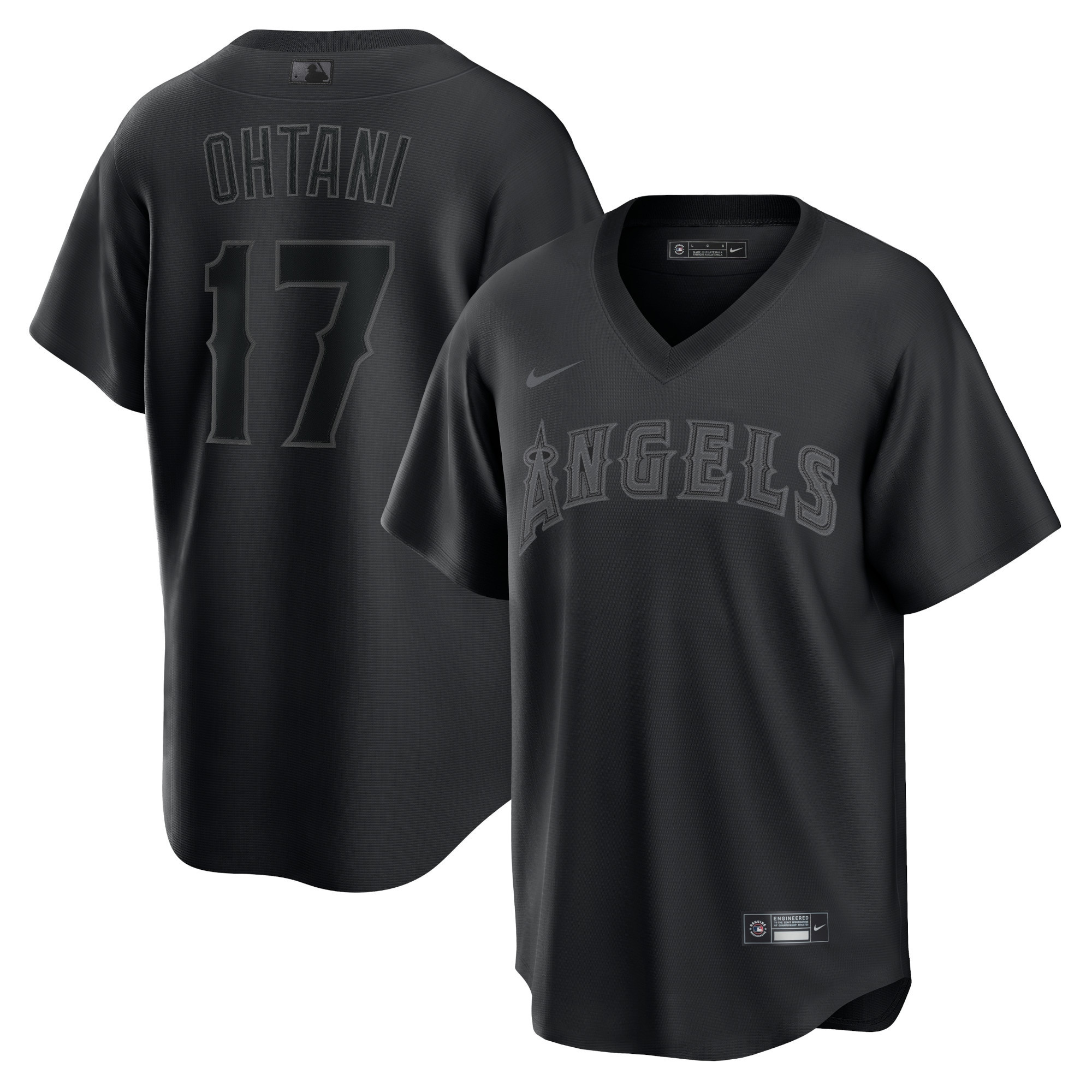 Shohei Ohtani Los Angeles Angels Pitch Black Fashion Replica Player Jersey - Black Mlb