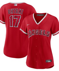 Shohei Ohtani Los Angeles Angels Womens Replica Player Jersey - Red Mlb