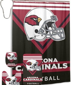 Show Your Team Spirit with Arizona Cardinals Shower Curtain - Perfect for Fans