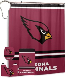 Show Your Team Spirit with Arizona Cardinals Shower Curtain - Perfect for Fans