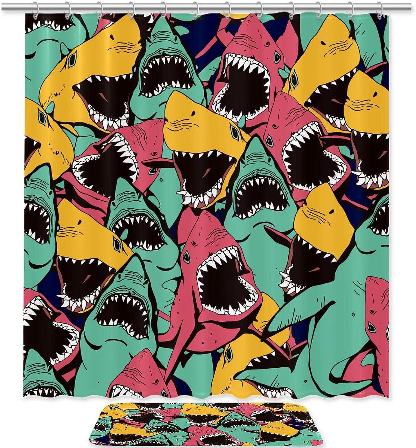Shy Pineapple Shower Curtain in Waterproof Fabric for Bathroom Decoration