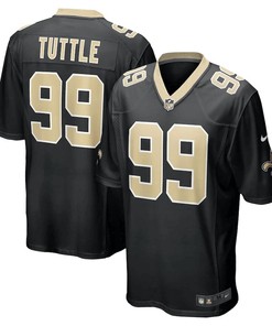 Shy Tuttle 99 New Orleans Saints Game Jersey - Black