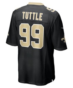 Shy Tuttle 99 New Orleans Saints Game Jersey - Black