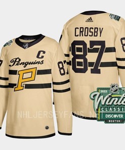 Sidney Crosby 87 Pittsburgh Penguins 2023 Winter Classic Cream Jersey