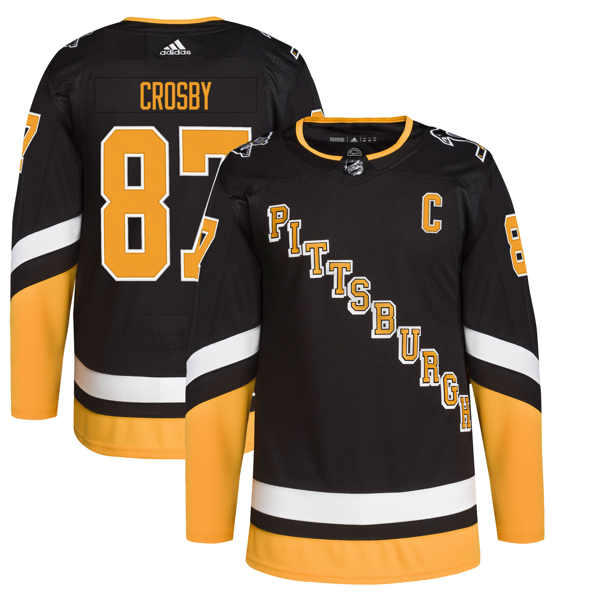 Sidney Crosby Pittsburgh Penguins Adidas 2021/22 Alternate Primegreen Authentic Pro Player Jersey - Black Nhl