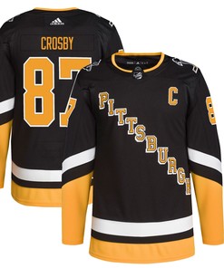 Sidney Crosby Pittsburgh Penguins Adidas 2021/22 Alternate Primegreen Authentic Pro Player Jersey - Black Nhl