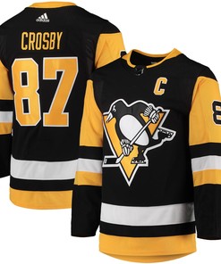 Sidney Crosby Pittsburgh Penguins Adidas Home Captain Patch Primegreen Authentic Pro Player Jersey Black Nhl