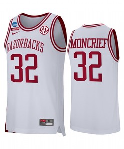 Sidney Moncrief 32 Arkansas Razorbacks White Jersey Retro Basketball Alumni
