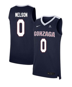 Silas Melson 0 Gonzaga Bulldogs Elite Basketball Men Jersey - Navy