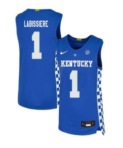 Skal Labissiere 1 Kentucky Wildcats Elite Basketball Men Jersey - Royal Blue