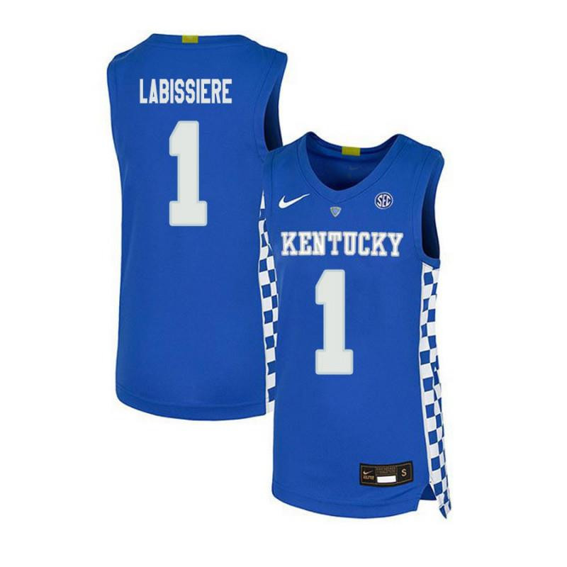 Skal Labissiere 1 Kentucky Wildcats Elite Basketball Men Jersey - Royal Blue