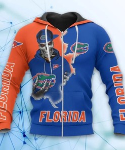 Skull Death Hug Logo Florida Gators 3D Hoodie College Gifts