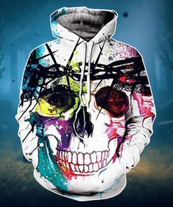 Skull For Unisex 3D All Over Print Hoodie, Zip up Hoodie
