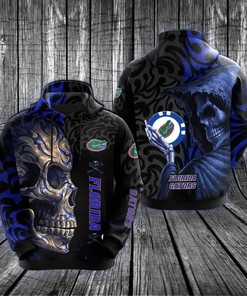 Skull With Logo Florida Gators 3D Hoodie Florida Gators Gift Ideas for Him