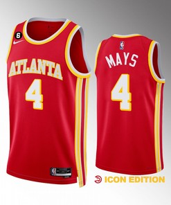 Skylar Mays 4 Atlanta Hawks Icon Edition Red Jersey 2022-23 Swingman