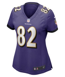 Slade Bolden 82 Baltimore Ravens Women's Player Game Jersey - Purple