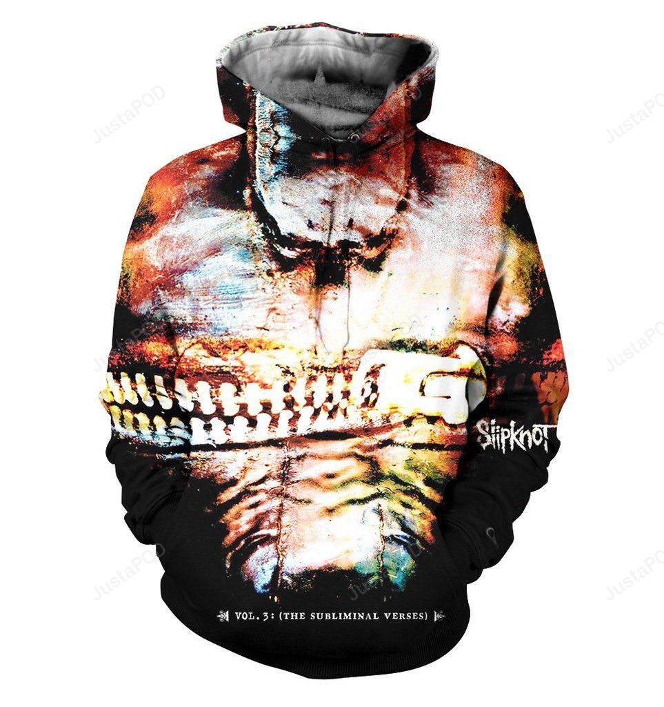 Slipknot Vol 3: The Subliminal Verses 3D Hoodie Zip Hoodie