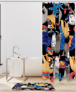 Sloth Animal Waterproof Shower Curtain for Bathroom Decor