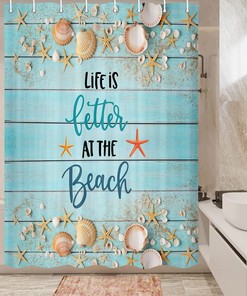 Small Beach Shells Shower Curtain for Your RV Camper Bathroom Decor