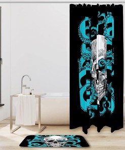 Small Fresh Christmas Deer Shower Curtain in Waterproof Fabric for Bathroom Decor