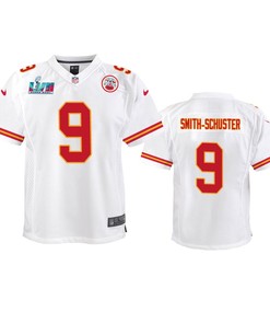 Smith-Schuster 9 Kansas City Chiefs Super Bowl LVII Game Jersey - Youth White