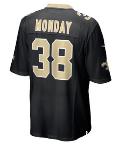 Smoke Monday New Orleans Saints Game Player Jersey - Black