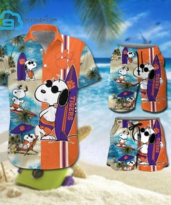 Snoopy Clemson Tigers Football Team Hawaiian Shirt