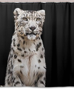Snow Leopard Waterproof Shower Curtain for Bathroom Decor