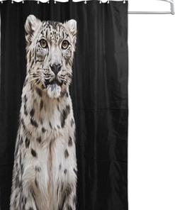 Snow Leopard Waterproof Shower Curtain for Bathroom Decor