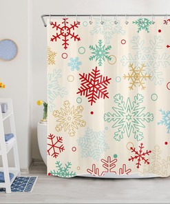 Snowflake Shower Curtain for a Winter Wonderland Bathroom Decor
