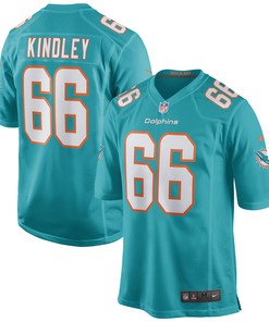 Solomon Kindley Miami Dolphins Game Jersey - Aqua Nfl