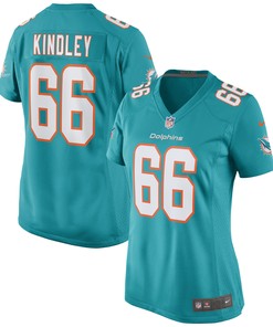 Solomon Kindley Miami Dolphins Womens Game Jersey - Aqua Nfl