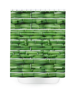 Sophisticated and Stylish Abstract Art Bamboo Shower Curtain - Modern Bathroom Decor