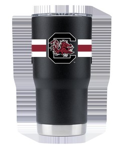South Carolina Black Tumbler w- Stripes - Sleek South Carolina Black Tumbler w- Stripes for Everyday Use