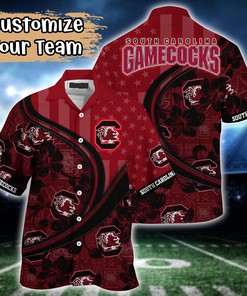 South Carolina Gamecocks NCAA US Flag Flower Hawaii Shirt For Fans