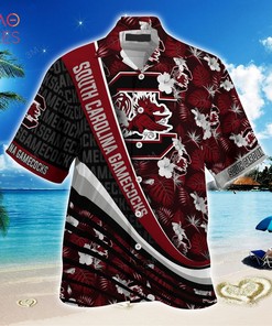 South Carolina Gamecocks Summer Hawaiian Shirt, With Tropical Flower Pattern for Fans