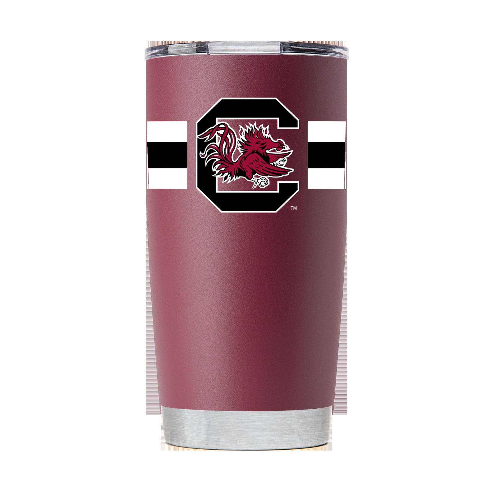 South Carolina Maroon Tumbler w- Stripes - Trendy South Carolina Maroon Tumbler w- Stripes for Stylish Sips
