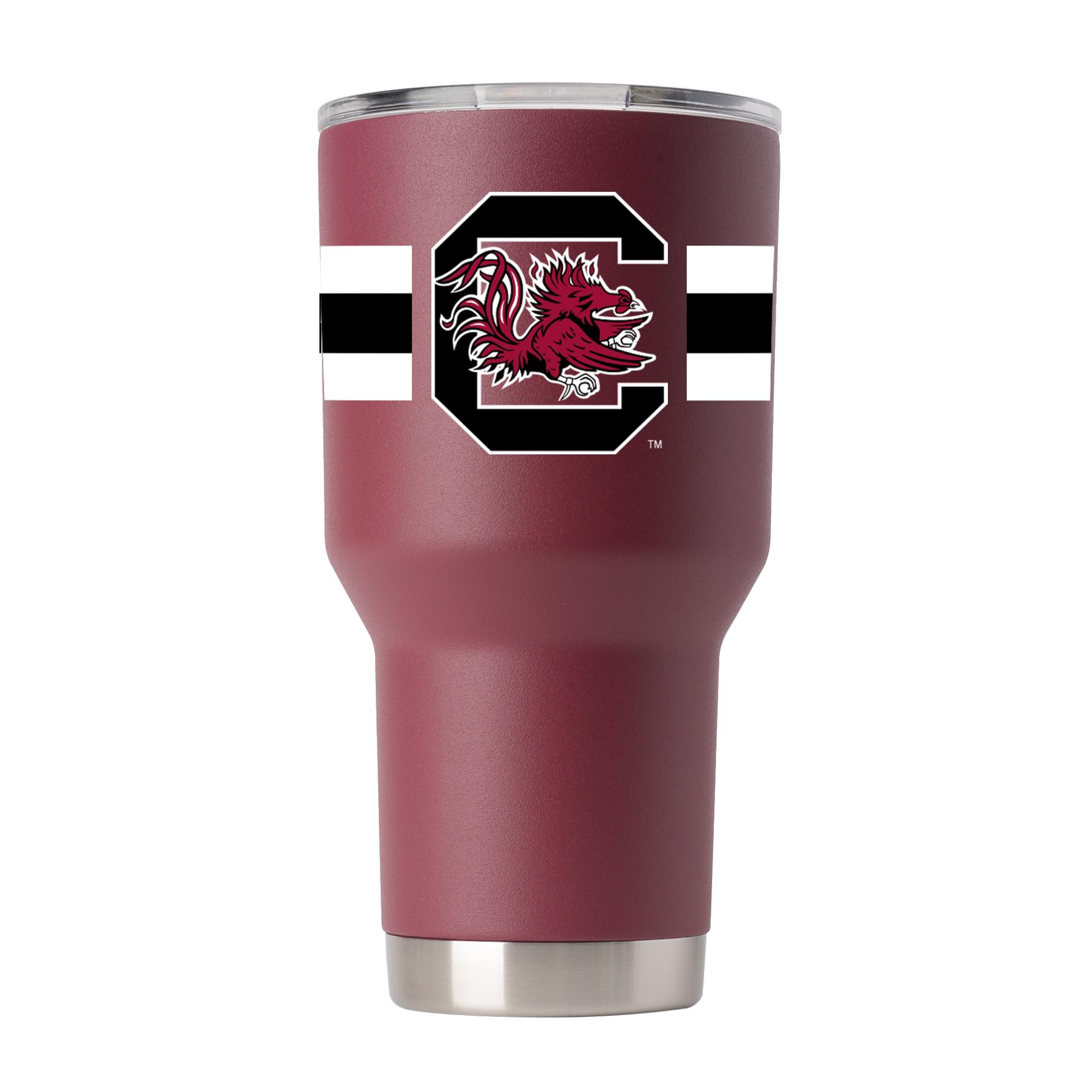 South Carolina Maroon Tumbler w- Stripes - Trendy South Carolina Maroon Tumbler w- Stripes for Stylish Sips