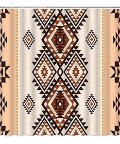 Southwestern Navajo Aztec Shower Curtain Bathroom Decor