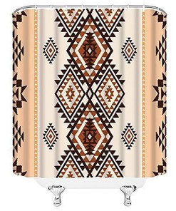 Southwestern Navajo Aztec Shower Curtain Bathroom Decor