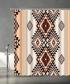 Southwestern Navajo Aztec Shower Curtain Bathroom Decor