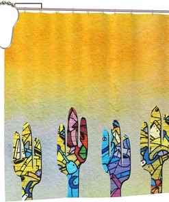 Southwestern Style Cactus Shower Curtain - Rustic Bathroom Decor with Home Decor Accents