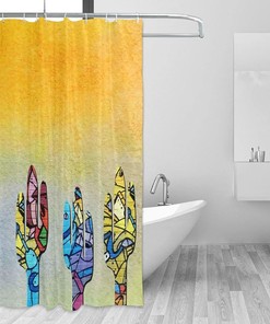 Southwestern Style Cactus Shower Curtain - Rustic Bathroom Decor with Home Decor Accents